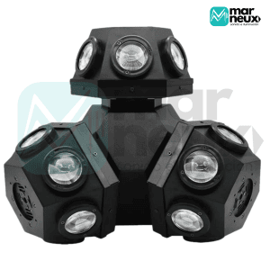 TRIPLE BOLA LOCA 3 EN 1 RGBW – LÁSER+ STROBO + DMX