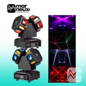 CABEZA DOBLE CON CORTADORA CALIDA, LASER CON JUEGO DE LUZ_ BOLA LOCA CÁLIDA